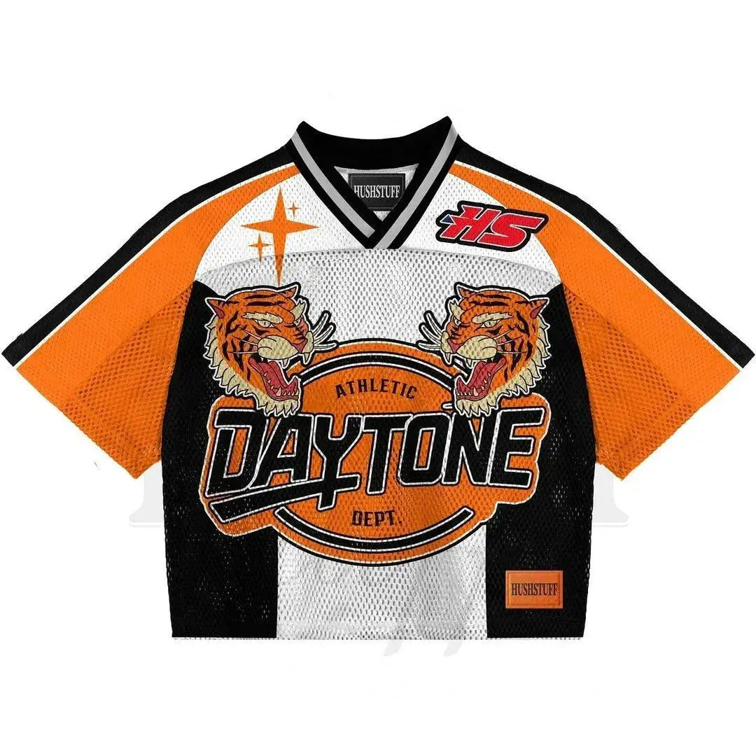 Pluto Daytone Orange Graphic Jersey T-shirt Unisex Pluto Clo uk | Official Website