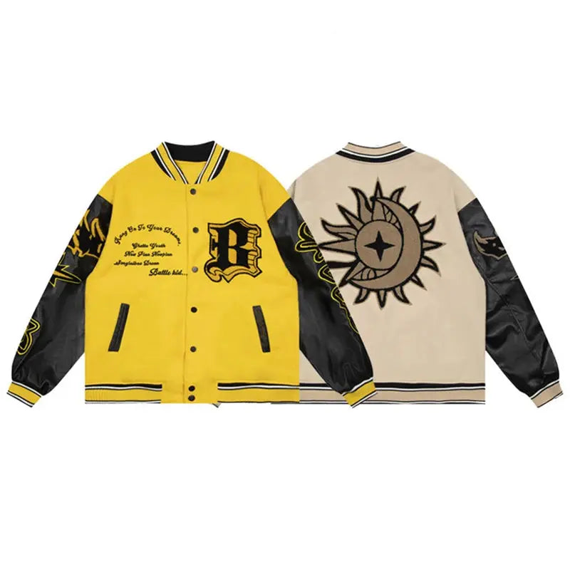 Pluto Flame Aura Varsity Jacket Pluto Clo uk | Official Website