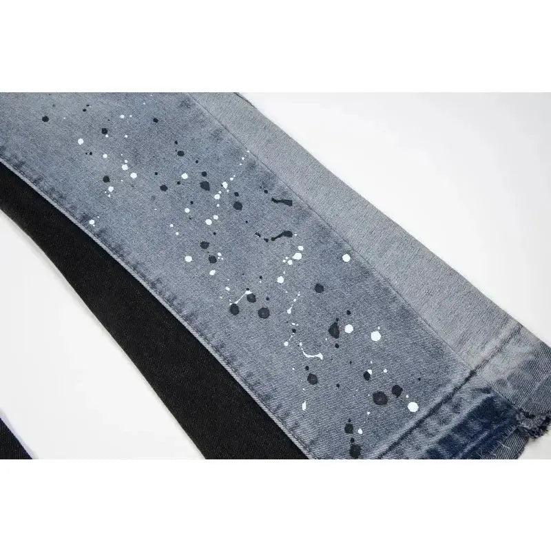 Pluto Patchworks Flared Blue Denims Pluto Clo uk | Official Website