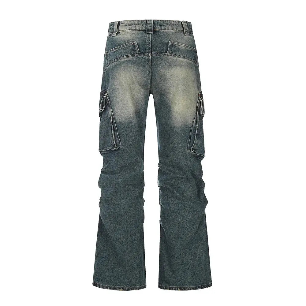 Pluto Rogue Pleated Worker Baggy Denim jeans Pluto Clo uk | Official Website