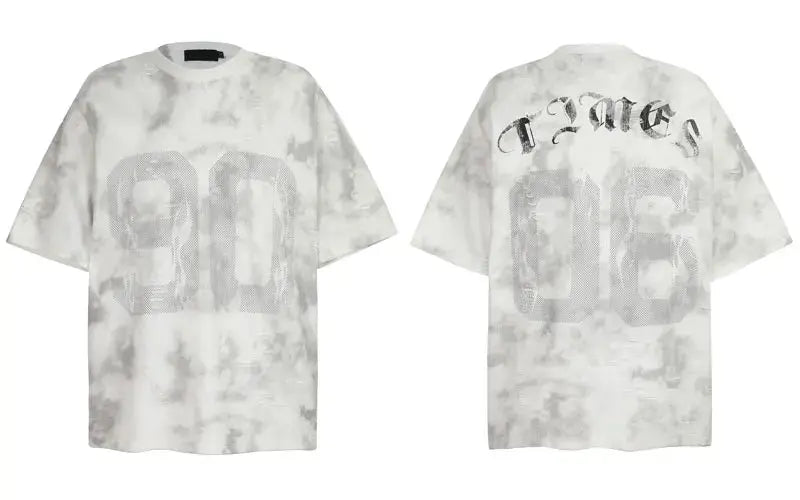 Pluto Times of Smoke washed Jersey T-Shirt Black/white Pluto Clo uk | Official Website