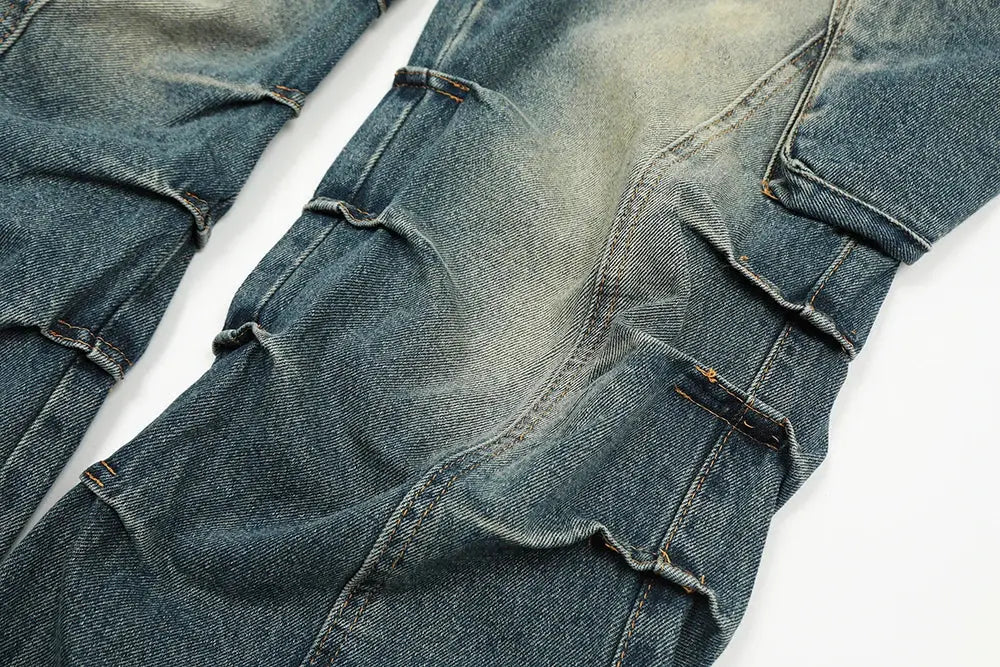 Pluto Rogue Pleated Worker Baggy Denim jeans Pluto Clo uk | Official Website