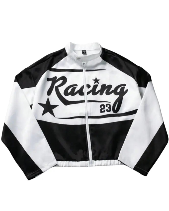 Pluto Spliced Racer Leather Jacket Pluto Clo uk | Official Website