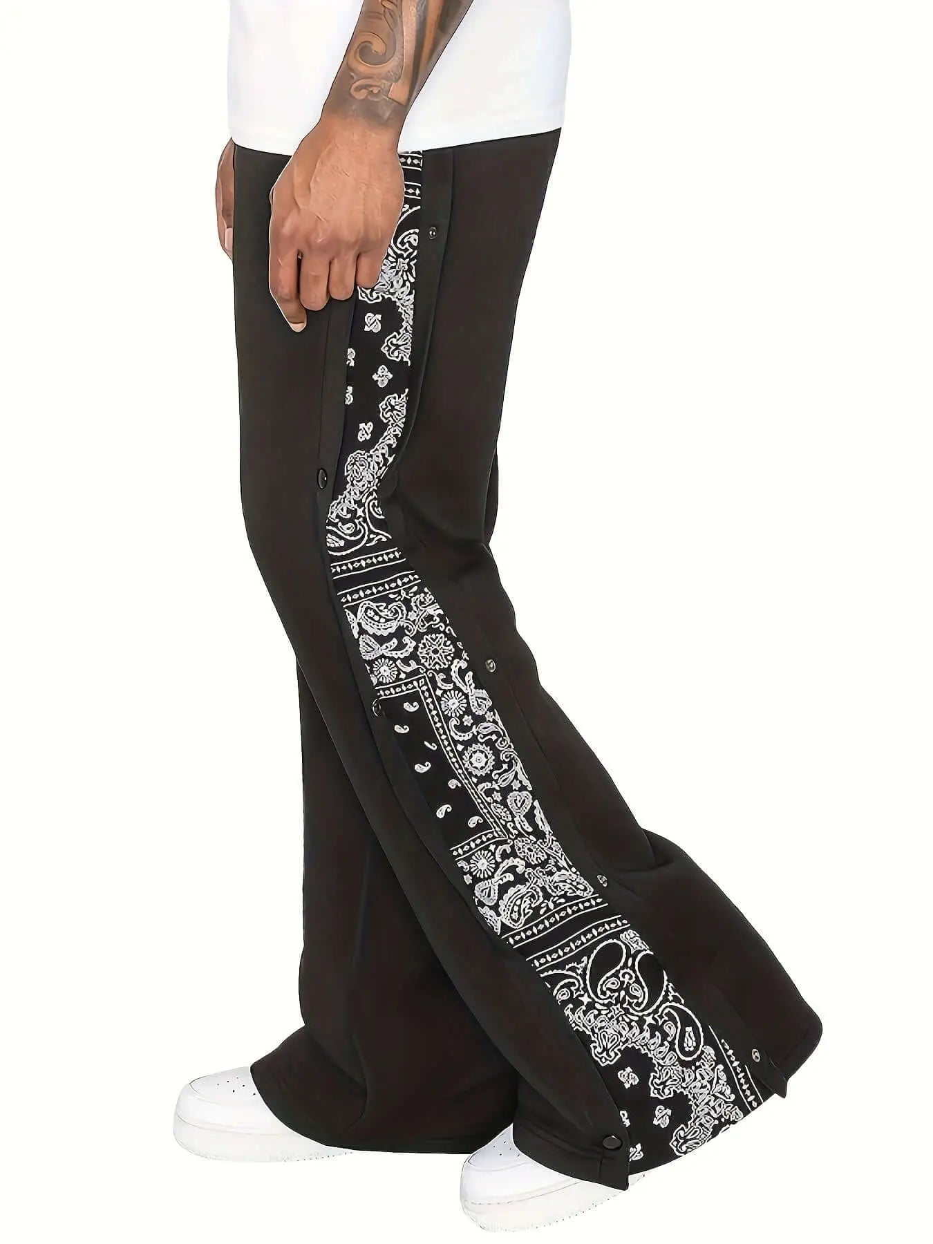 Pluto Paisley Panel Flared joggers Pluto Clo uk | Official Website