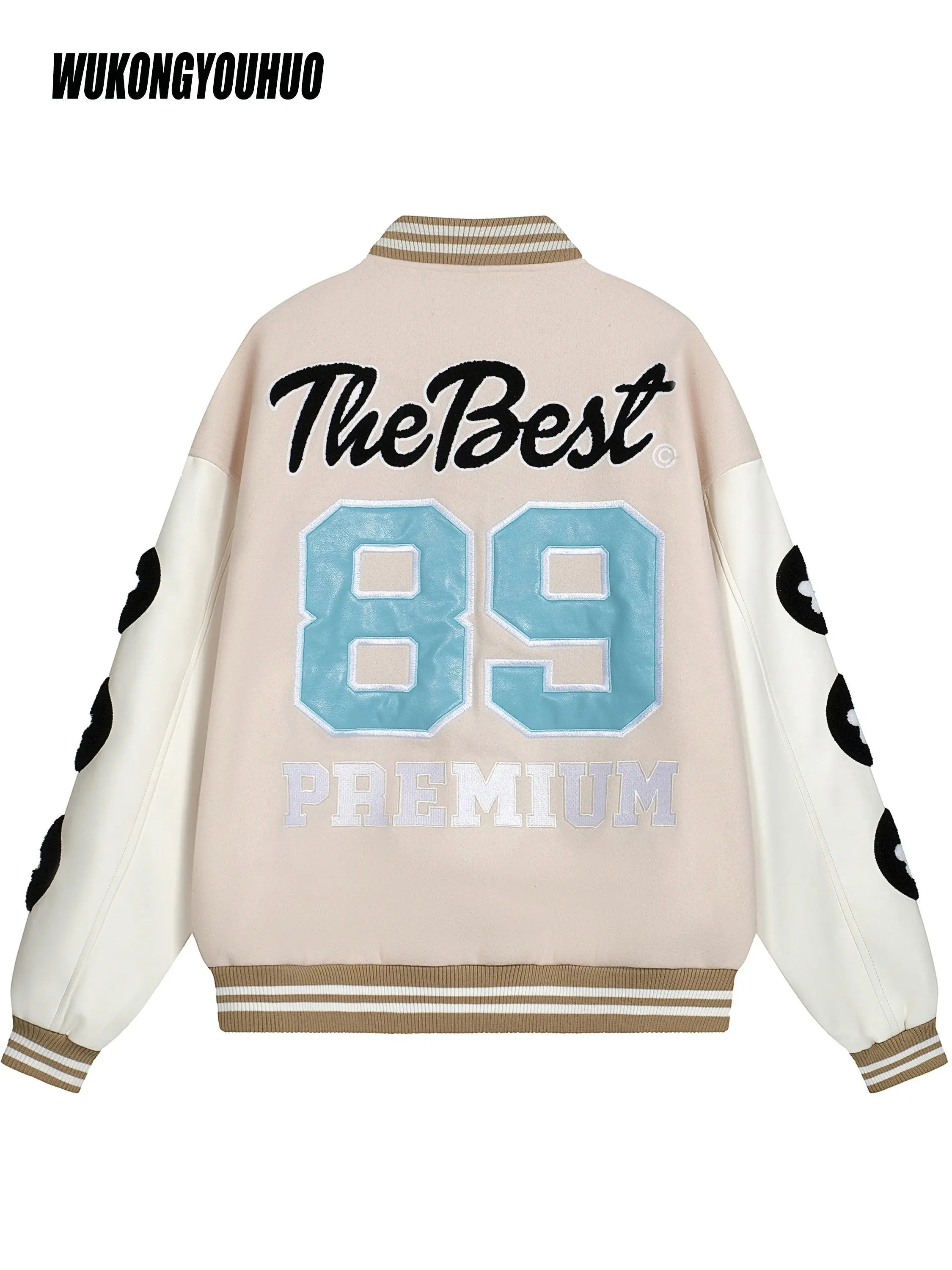 Pluto Rock Beige Varsity Jacket Pluto Clo uk | Official Website